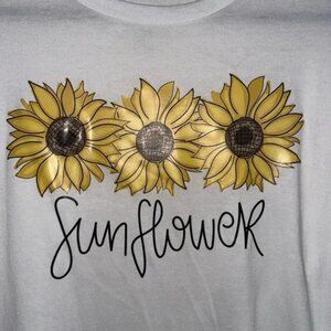 NWOT Handcrafted Sunflower Shirt